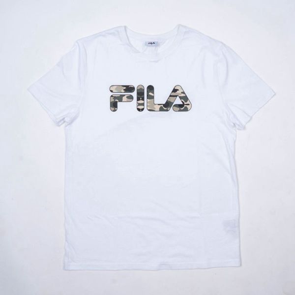 Camisetas Fila Menina Branco - Fila Deckle Camo En Portugal,DBJL-74631